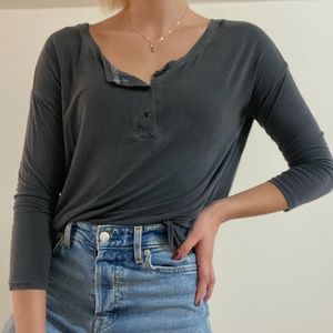 Soft & Sexy Henley 3/4 Shirt